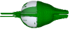 Flow structures around ball with hole